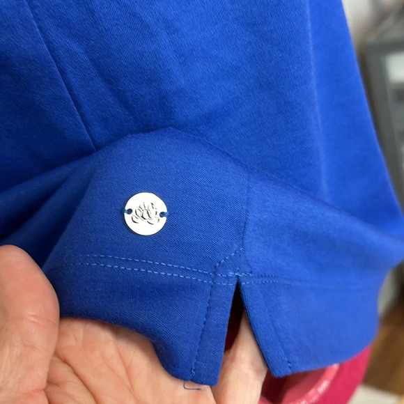 NWOT Royal blue short sleeve t-shirt hummingbird embroidery blue  crystals 10-12 - Picture 6 of 7